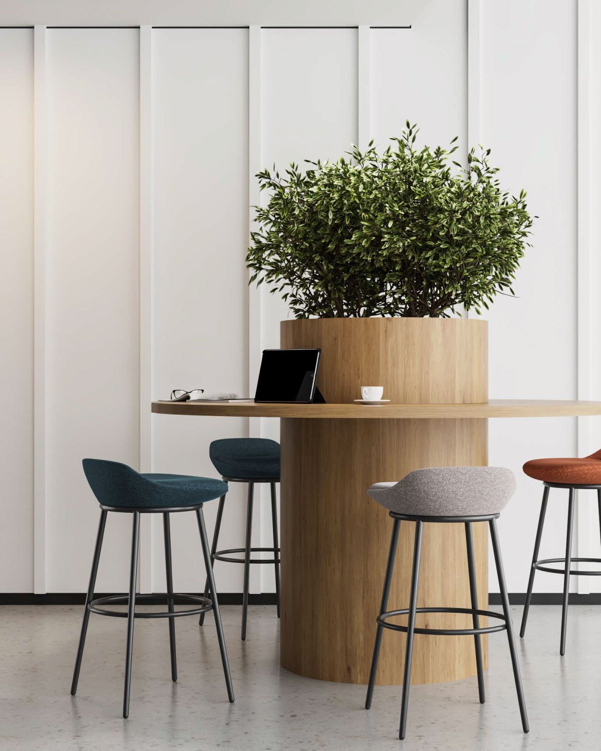 tabouret de bureau moderne Lunar design minimaliste Officio Maroc