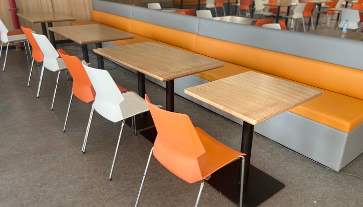 skylar square table (1) table de bureau compacte plateau ignifuge