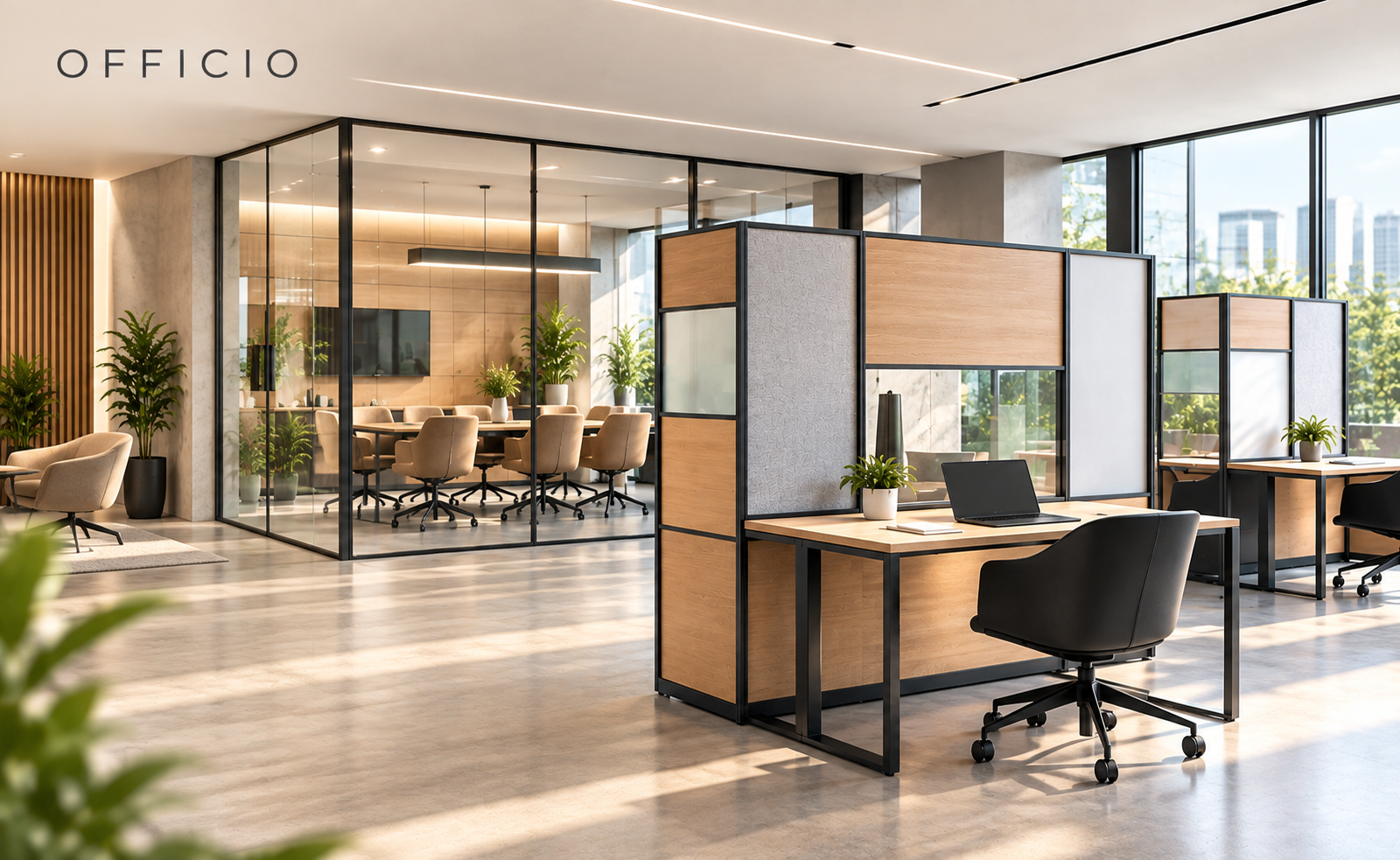 Cloison amovible de bureau